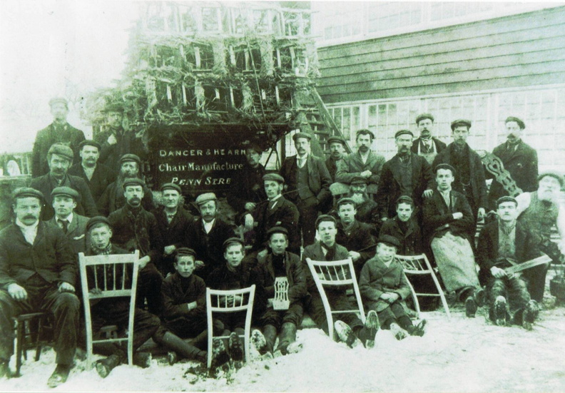 Workforce c1900's - before WW1.Sidney Miles, (bottom RH) was Killed in action 5 June 1918, aged 41, and is named on the Penn Street War Memorial. Workforce c1900's-image.jpg