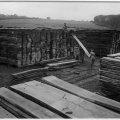 Stacking wood, Penn Street, 1944